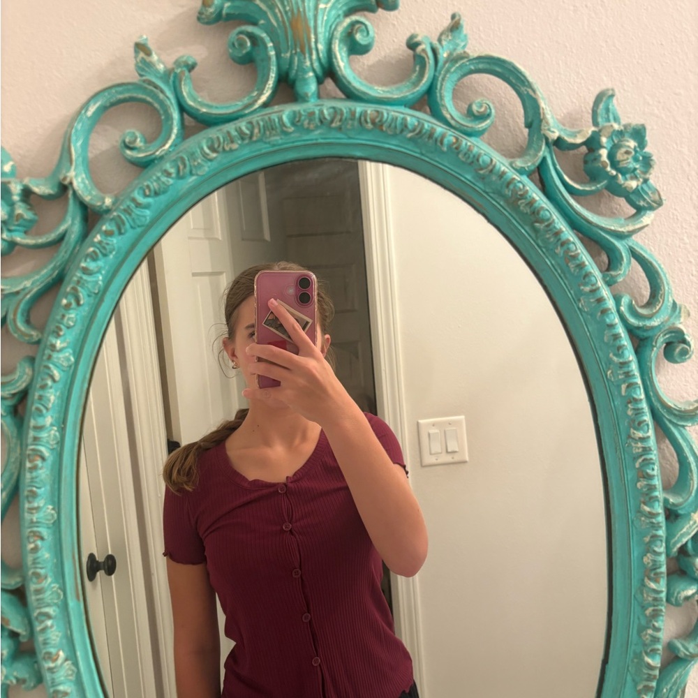 Target Burgundy Button Down Shirt